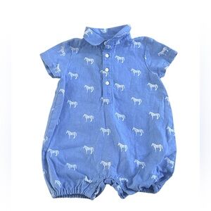 Infant Janie and Jack Zebra Print Romper size 3-6 months‎